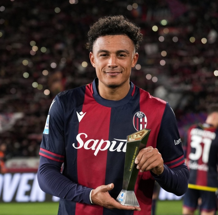 致勝破門！恩多耶當(dāng)選博洛尼亞2-1米蘭全場最佳球員