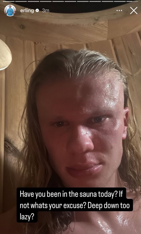 哈蘭德表示沒有每天蒸桑拿的人太懶，被批：不是每個(gè)人都這么有錢