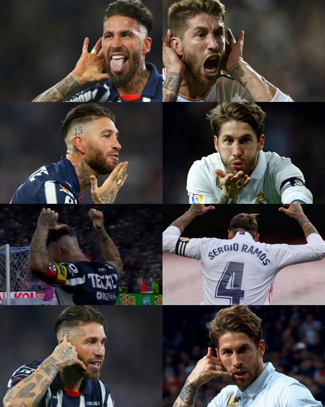 往日歷歷在目！拉莫斯破門后，做了多個曾在皇馬做過的慶祝動作