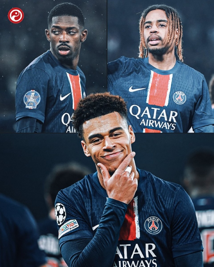 巴黎不止登貝萊！巴爾科拉近12場首發(fā)7球7助攻，杜埃近10場造9球