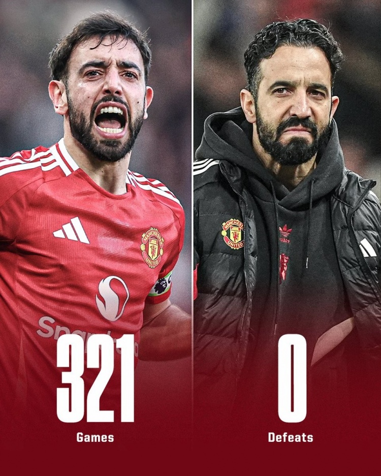 夢(mèng)劇場(chǎng)！曼聯(lián)321次在英超主場(chǎng)領(lǐng)先進(jìn)入中場(chǎng)休息，至今未嘗一敗