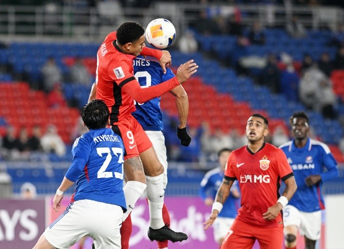 亞冠精英聯(lián)賽1/8決賽次回合，橫濱水手4比1上海海港