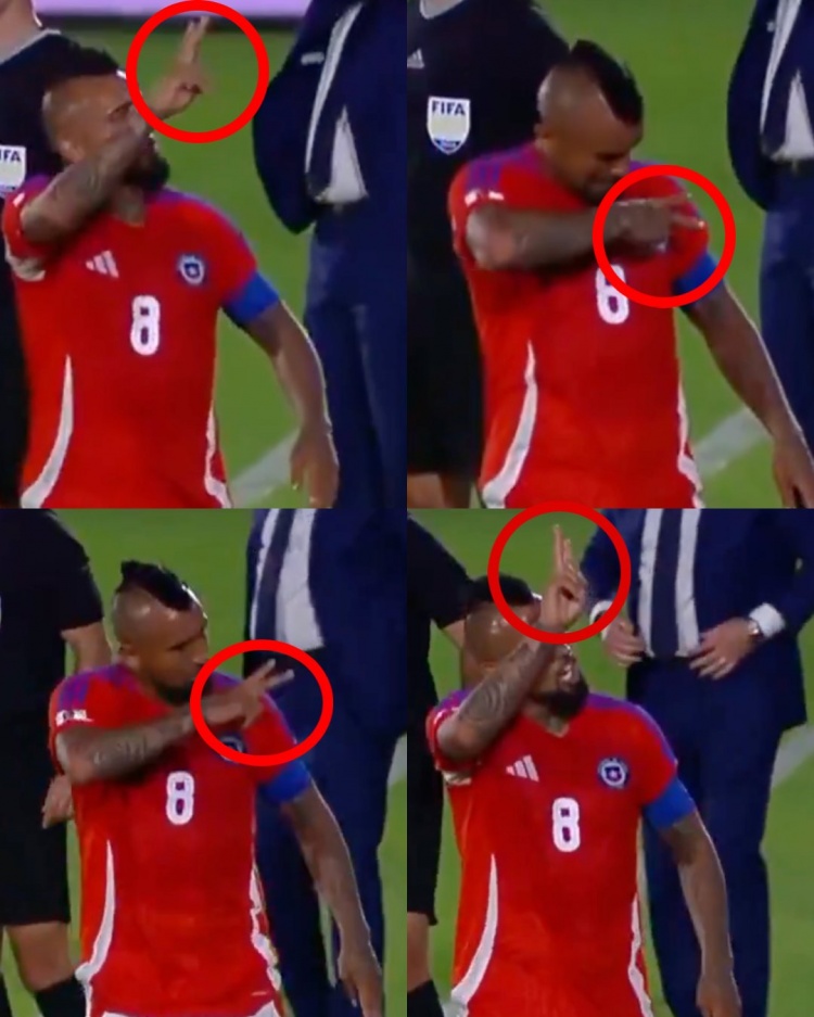 遭巴拉圭球迷辱罵，比達爾手勢回應(yīng)：我有兩個美洲杯冠軍