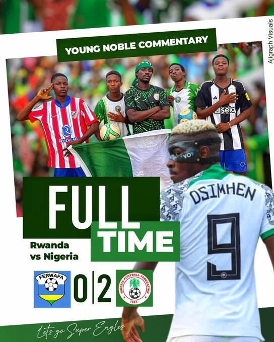 非洲世預(yù)賽小組賽-尼日利亞2-0盧旺達(dá)仍居小組第4，奧斯梅恩雙響
