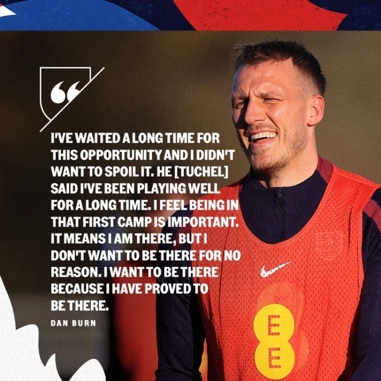 32歲！紐卡中衛(wèi)丹-伯恩成為近15年來(lái)上演英格蘭首秀的最年長(zhǎng)球員