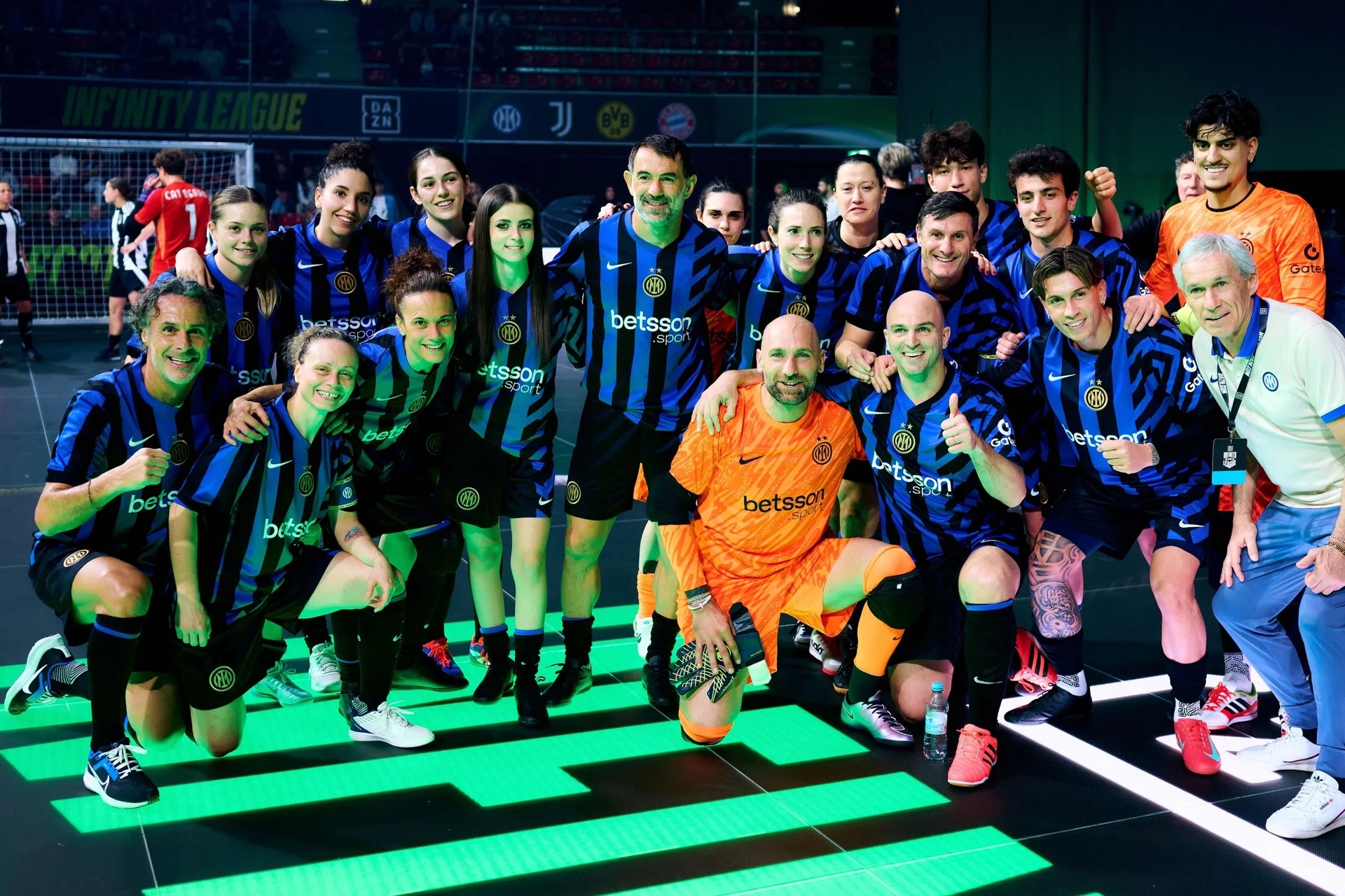 國米元老在慕尼黑參與5vs5足球比賽，薩內(nèi)蒂&坎比亞索參賽并進球