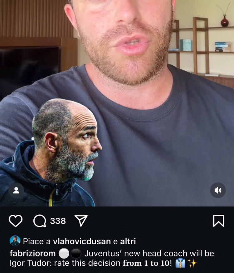 手滑還是？弗拉霍維奇點(diǎn)贊羅馬諾確認(rèn)尤文換帥的動態(tài)，隨后取消