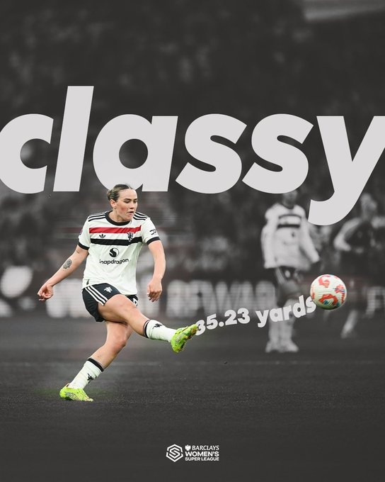 致敬小貝？曼聯女足球星格蕾絲-克林頓本輪超遠距離吊射破門