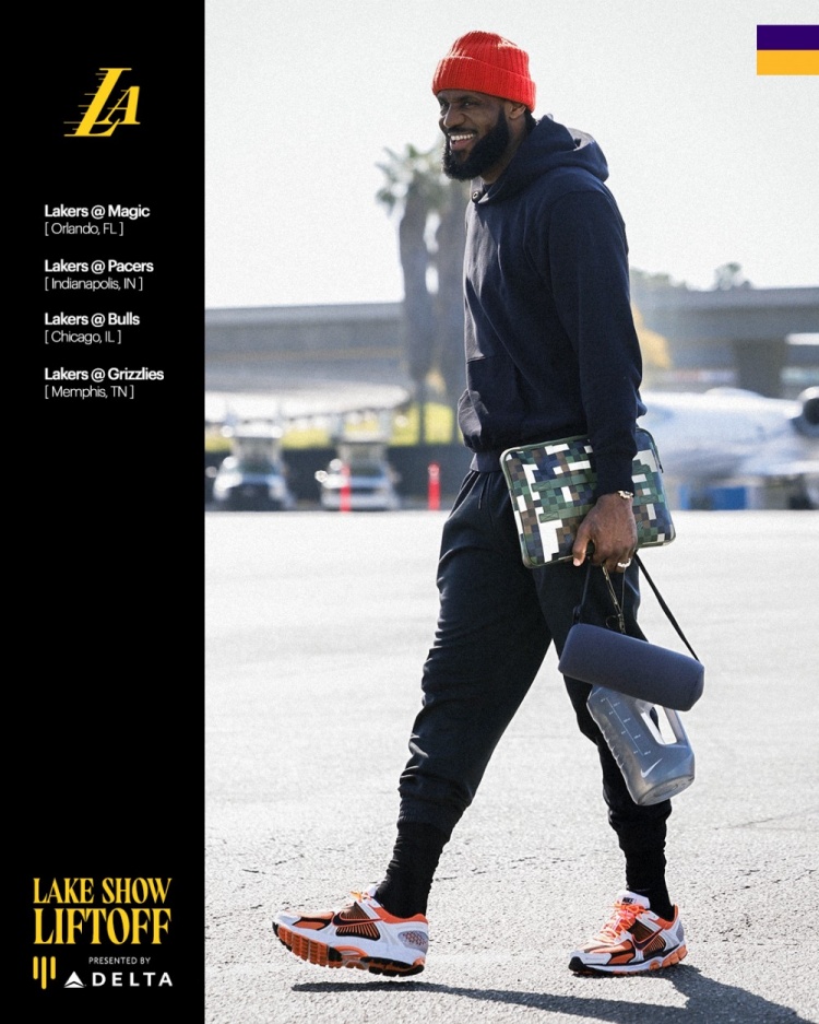 開(kāi)啟4連客！湖人官推曬詹姆斯、八村塁和里夫斯登機(jī)照