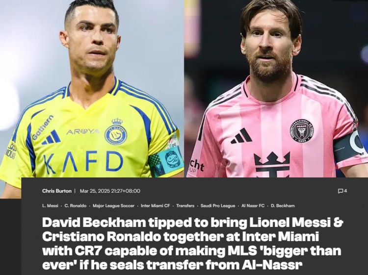 美職聯(lián)舊將：C羅應(yīng)該像梅西伊布一樣來美職聯(lián)，小貝能搞定這件事