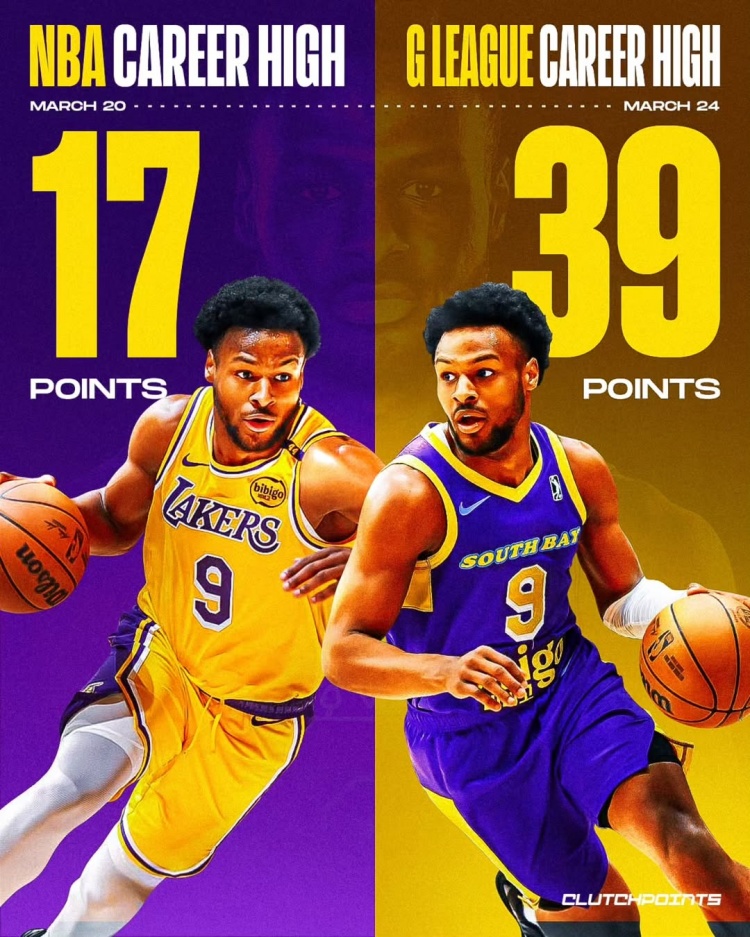 在進(jìn)步！布朗尼一周內(nèi)先后創(chuàng)下個(gè)人NBA和G聯(lián)盟單場(chǎng)得分新紀(jì)錄