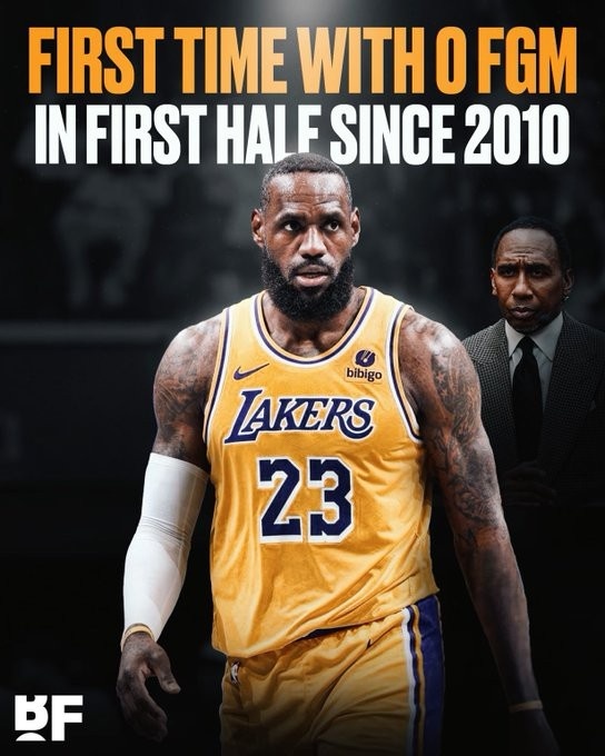 太罕見(jiàn)！詹姆斯生涯至今共5次上半場(chǎng)0運(yùn)動(dòng)戰(zhàn)進(jìn)球 上一次在2010年