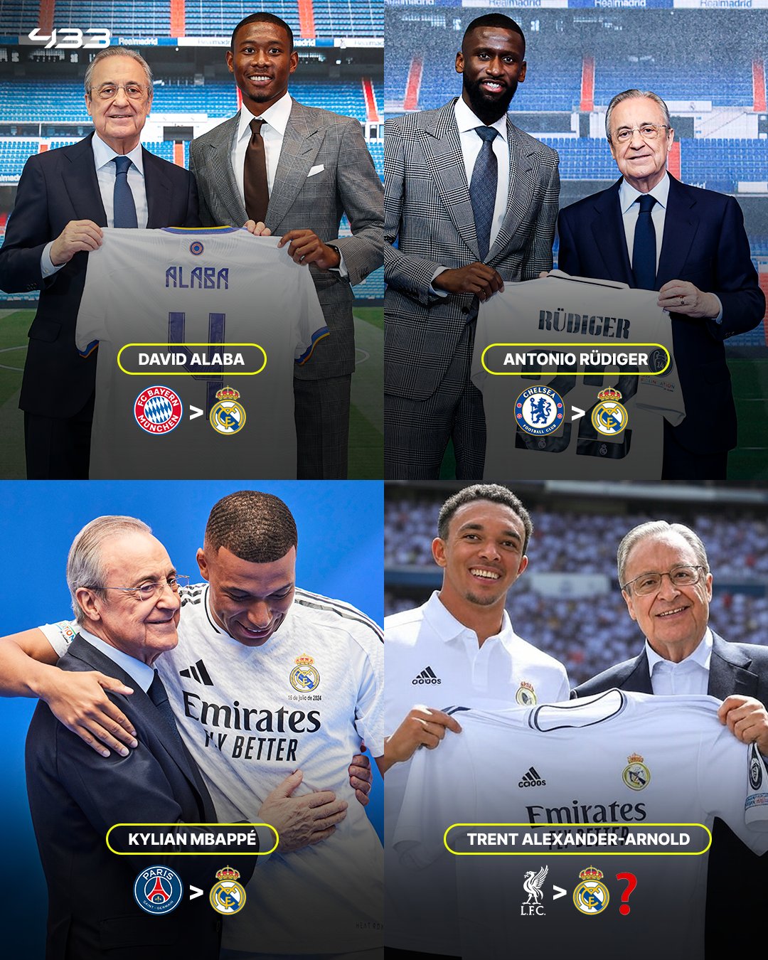 薪水≈轉(zhuǎn)會(huì)費(fèi)?姆巴佩簽字費(fèi)1億+合同5年1億 阿諾德合同5年4000萬