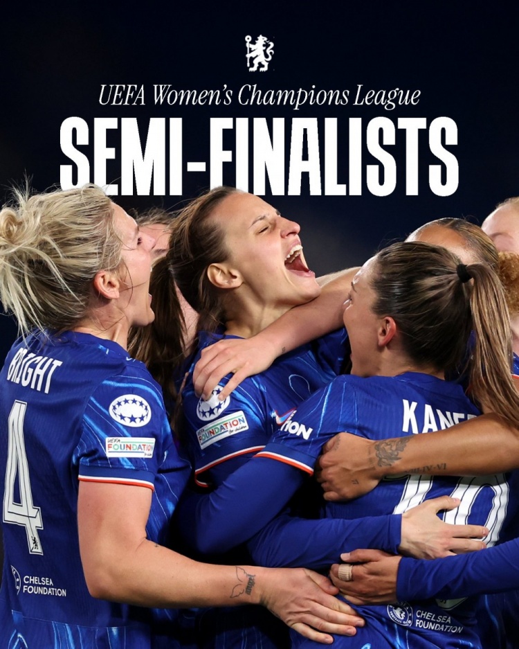 女足歐冠：切爾西3-0曼城&總比分3-2逆轉(zhuǎn)晉級(jí)四強(qiáng)，將對(duì)陣巴薩