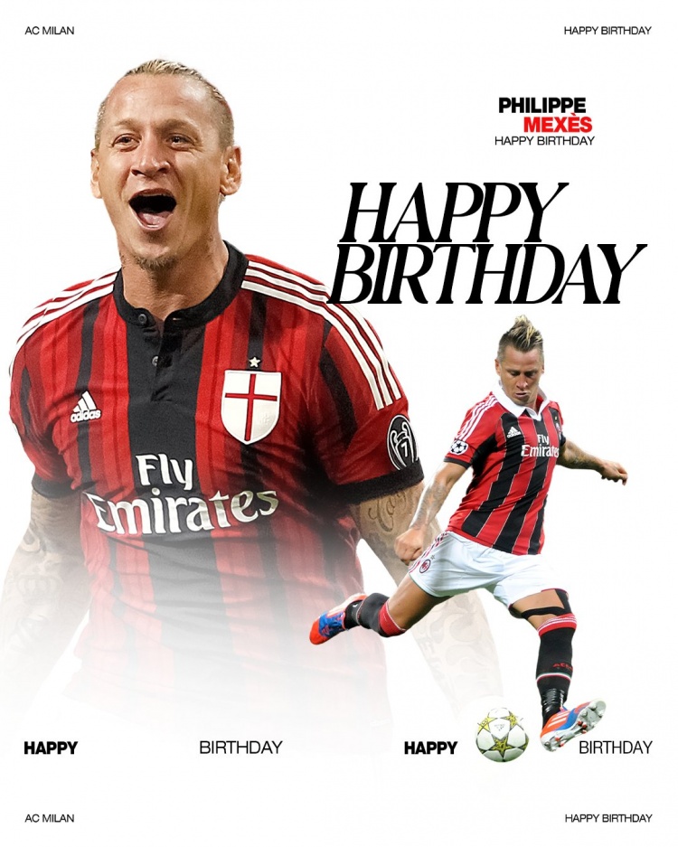 米蘭祝梅克斯43歲生日快樂，效力紅黑軍團(tuán)5年出戰(zhàn)114場