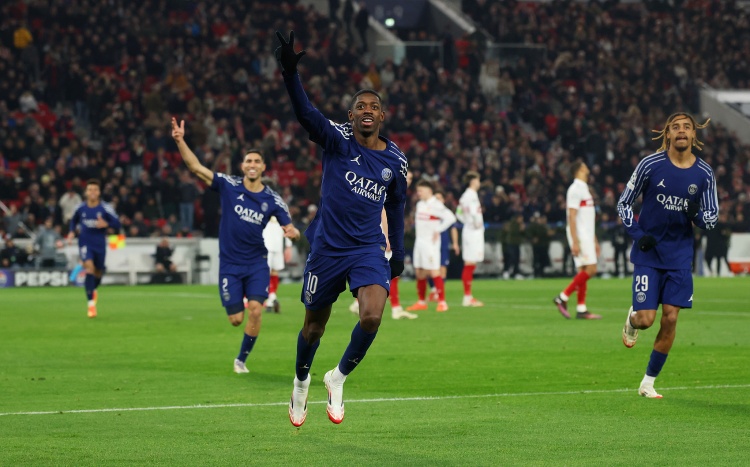 2025年五大聯(lián)賽球員射手榜：登貝萊居首，姆巴佩次席，薩拉赫在列