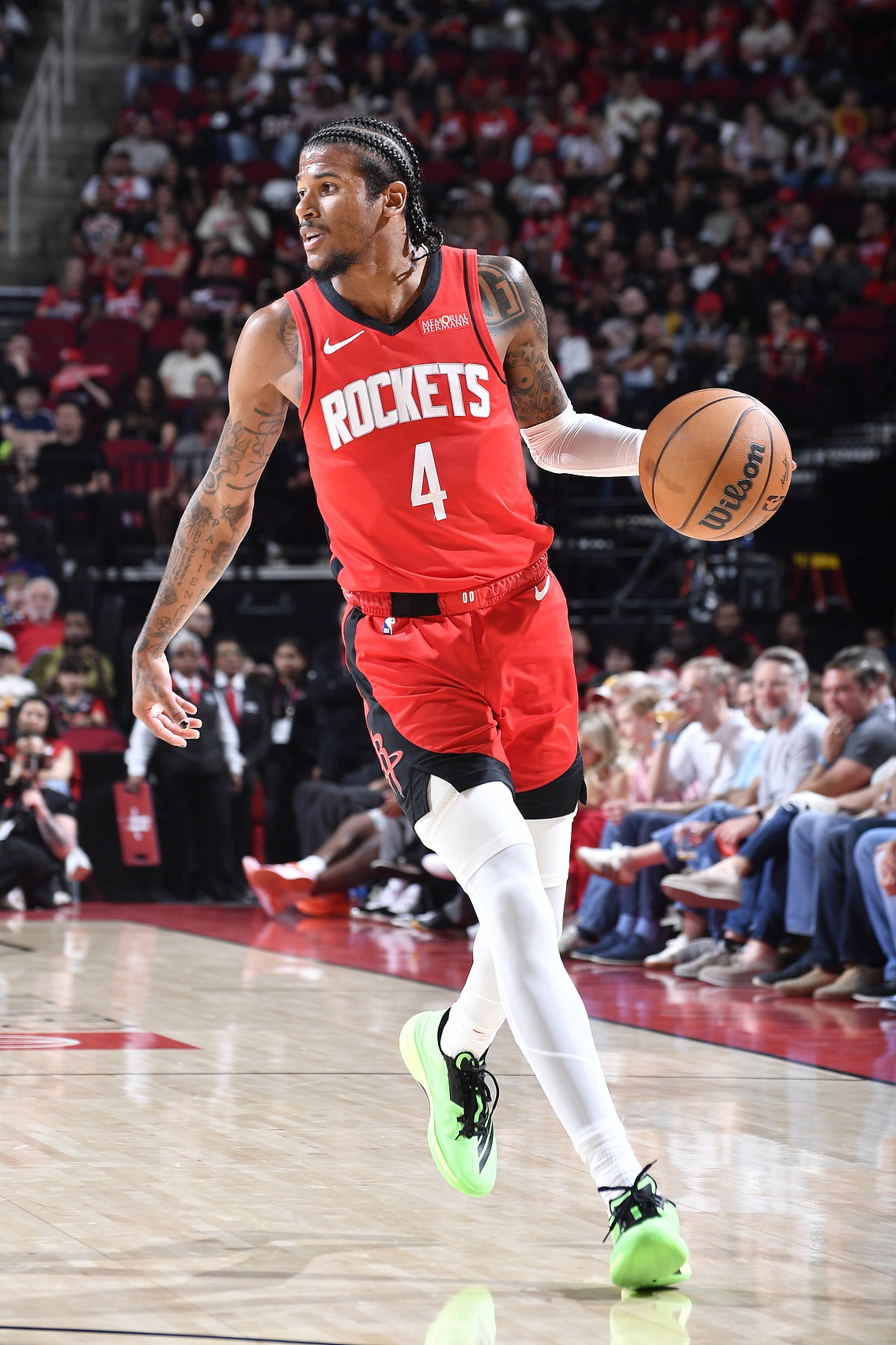 來(lái)感覺了！杰倫-格林第三節(jié)4中2得14分3板 前三節(jié)已得到29分